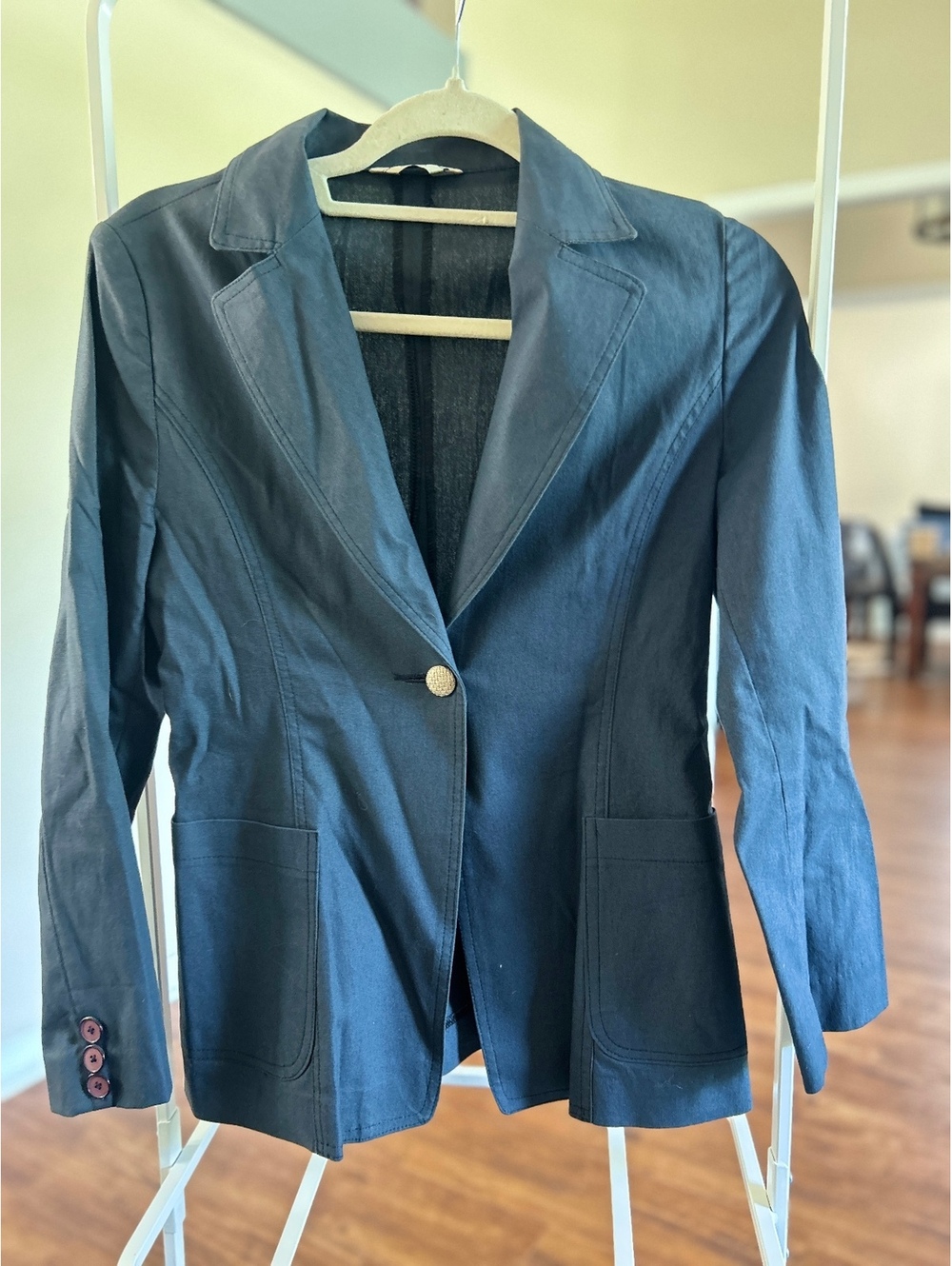 Ludio Black Single-Button Blazer Jacket